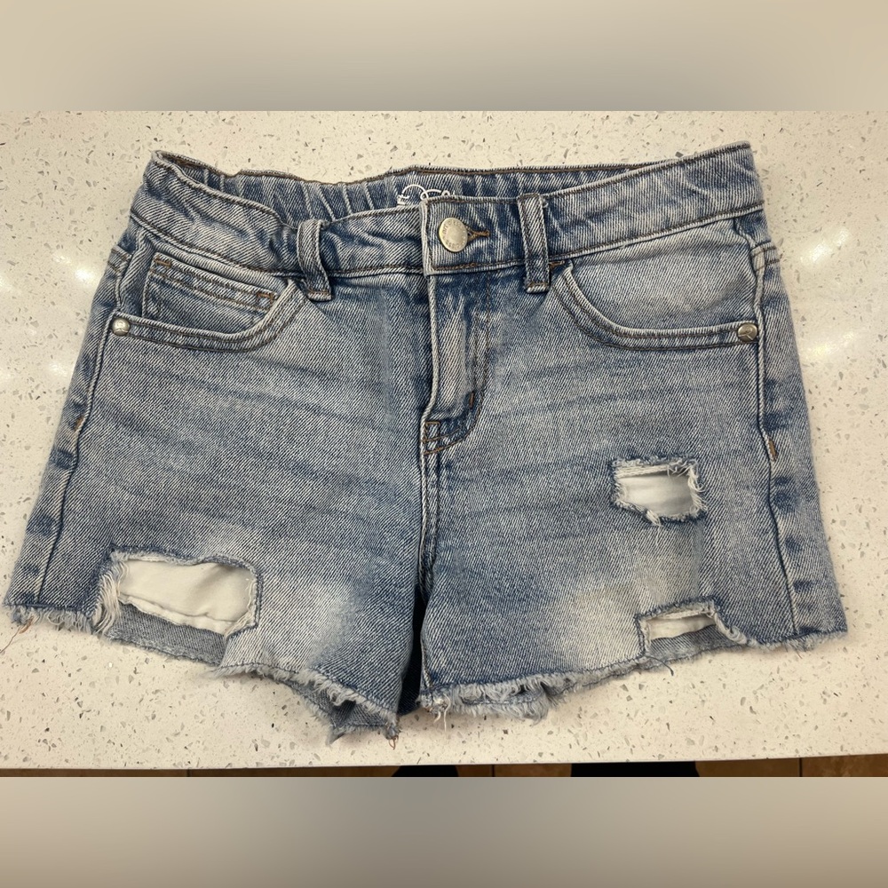 Art Class from Target Medium Blue Distressed Kids Denim Shorts